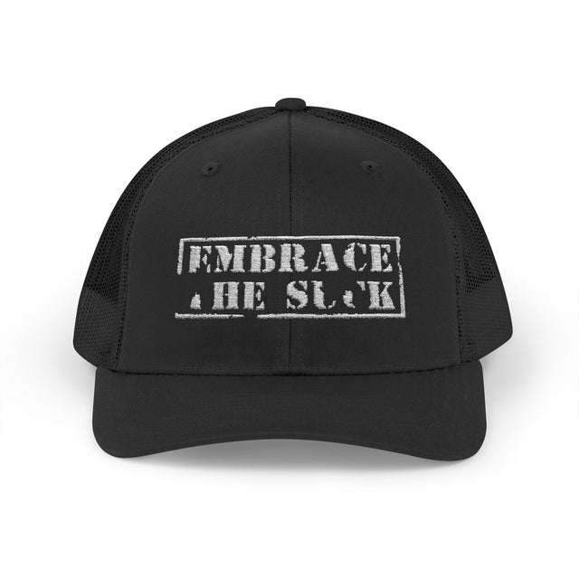 Embrace The Suck Stitched Trucker Cap